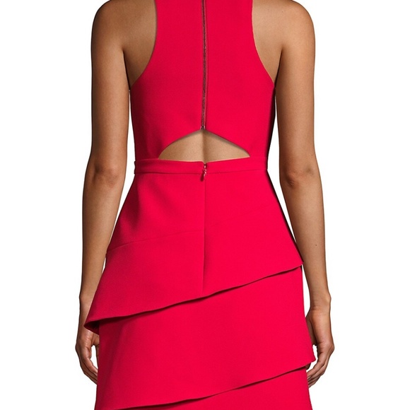 NWOT BCBG Ruffle Keyhole Mini Dress - Picture 3 of 10